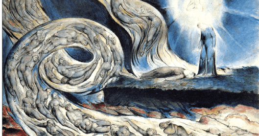 William Blake (1757-1827), <em>Tầng địa ngục của những kẻ dâm đãng: Francesca da Rimini</em> 